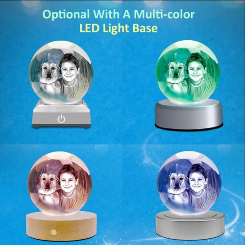 Miniatura 7 de Foto de cristal 3D personalizada, marco de cristal grabado con láser personalizado con imagen, gran regalo de aniversario, cumpleaños, Navidad
