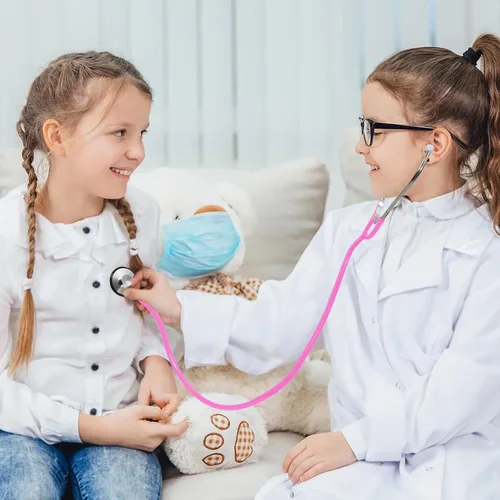 Miniatura 3 de Estetoscopio para niños, estetoscopio de enfermería que funciona de verdad para niños, juguete de jugar al doctor para niños pequeños, niños