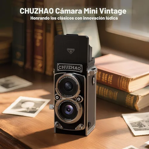 Miniatura 2 de Cámara digital vintage mini de CHUZHAO, cámara portátil estilo TLR retro de apuntar y disparar, cámara compacta pequeña de bolsillo 1080P FHD