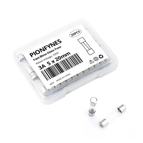 Miniatura 21 de (Paquete de 20) Fusible de soplado rápido de 0.5 A, fusibles de vidrio de 0.5 amperios 250 V, 0.2 x 0.78 pulgadas/0.197 x 0.787 in (0.5 amperios)