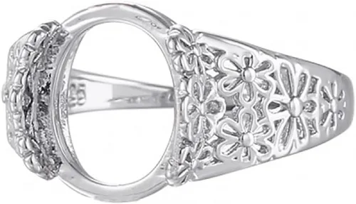 Miniatura 15 de Base de anillo en blanco ajustable de plata de ley 925 maciza para cabujones ovalados, camafeo de bricolaje, suministros para hacer joyas
