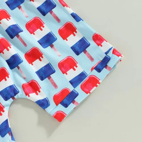 Miniatura 6 de LouVasabuce Conjunto de ropa de verano para el 4 de julio, camiseta de manga corta, casual, pantalones cortos de EE. UU
