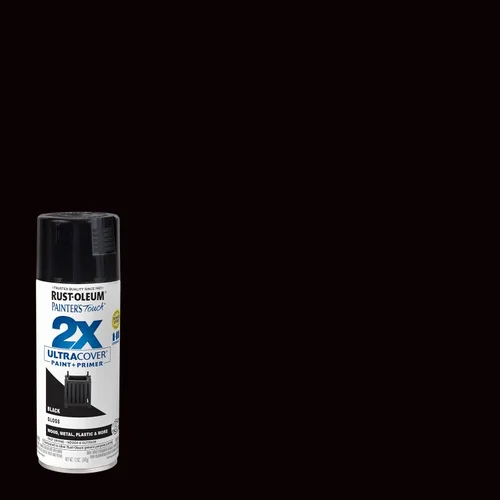 Miniatura 2 de Rust-Oleum Painter's Touch 2X Ultra Cover 249122-6PK - Pintura en aerosol, 12 oz, negro brillante, paquete de 6