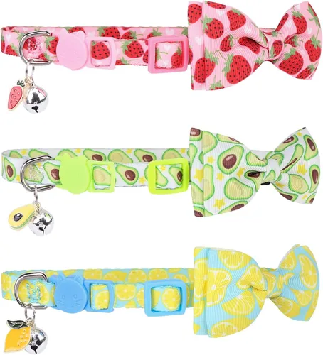 Miniatura 11 de PUPTECK Collar de gato con campanas, collar de gatito ajustable para niñas y niños pequeños, cachorro, conejito, bonito accesorio de disfraz
