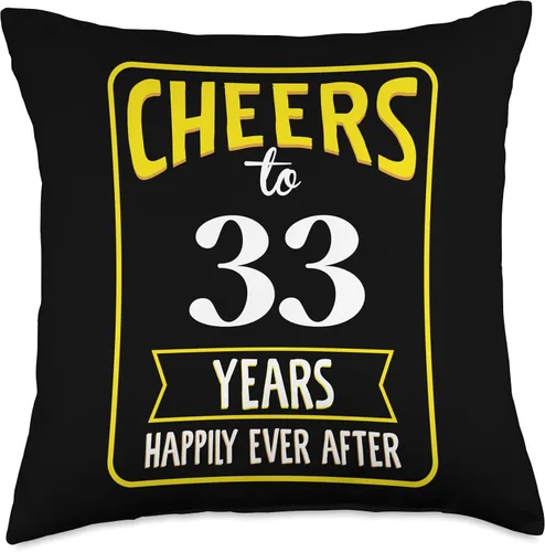 Miniatura 4 de Cheers to 33 years happily ever after Throw Pillow