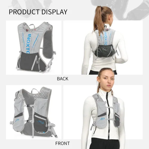 Miniatura 6 de IX INOXTO Chaleco de hidratación para correr para hombres y mujeres, mochila de agua para correr, paquete de hidratación de 3 litros, para correr