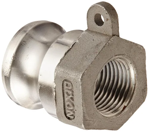 Miniatura 5 de Dixon 100-A-SS Acero Inoxidable 316 Boss-Lock Tipo A Leva y Ranura Manguera de Acoplamiento, Enchufe de 1" x 1" NPT Hembra
