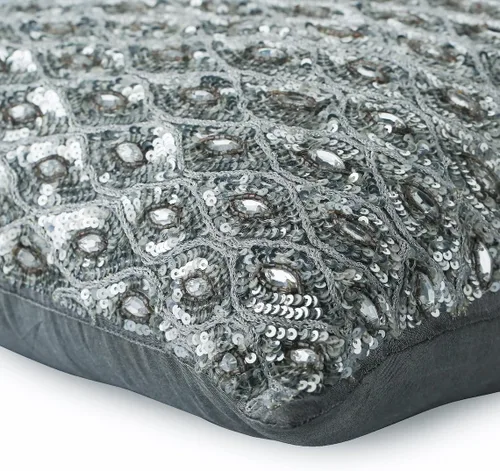 Miniatura 2 de The HomeCentric Funda de cojín para silla, fundas de almohada decorativas de 22 x 22 pulgadas (21.7 x 21.7 in), color plateado, fundas de almohada
