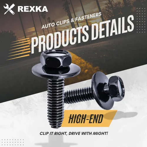 Miniatura 3 de Rexka 30 piezas M6-1.0 X 0.984 in Tornillos de cuerpo para GM Buick Cadillac Chevrolet Panel de moldura de puerta Raidator Niebla Bocina de lámpara