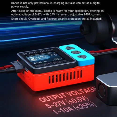 Miniatura 8 de GoolRC Cargador inteligente B6neo Cargador de batería Lipo, DC 200W PD 80W Cargador de equilibrio de batería descargador para 1-6s Negro