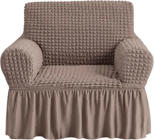 Miniatura 46 de NICEEC Funda de sofá biplaza beige de 1 pieza, funda de sofá de fácil ajuste, universal, de alta elasticidad, duradero, protector de muebles