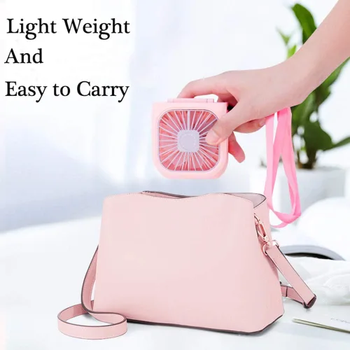 Miniatura 8 de Ventilador portátil para el cuello mini, silencioso, de mano, personal, plegable, recargable por USB, operado para el hogar, oficina, exteriores