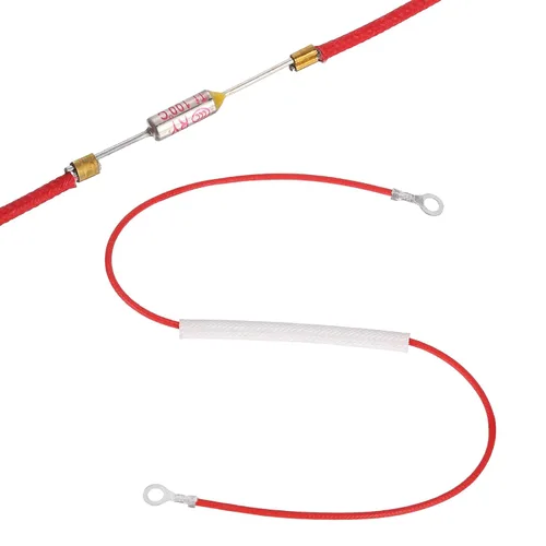 Miniatura 13 de MECCANIXITY Fusible universal de temperatura para olla de arrocera, 158.0 °F 10 A 250 V Fusible térmico de metal con ambos terminales de anillo