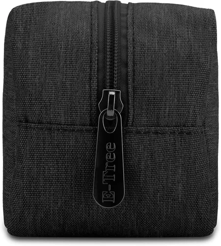 Miniatura 4 de Bolsa de maquillaje E-Tree, estuche mediano de viaje con cremallera para bolso, estuche de cosméticos con cepillo para el cuidado de la piel