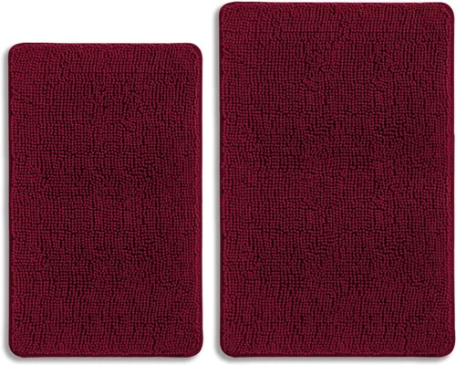 Miniatura 661 de Alfombra de baño pequeña de 12 x 18 pulgadas, lavable y absorbente, antideslizante, alfombra de baño de felpilla gruesa y suave para baño, ducha