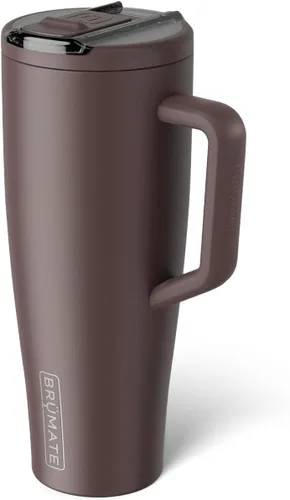 Miniatura 52 de BrüMate Era Flip - Vaso de 30 onzas con tapa con pajilla cubierta 100 % a prueba de fugas, popote higiénico cubierto, botella de agua de acero