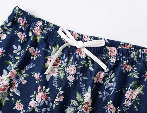 Miniatura 4 de ENJOYNIGHT - Conjunto estampado de pijama con parte superior sin mangas y pantalones cortos, para mujer