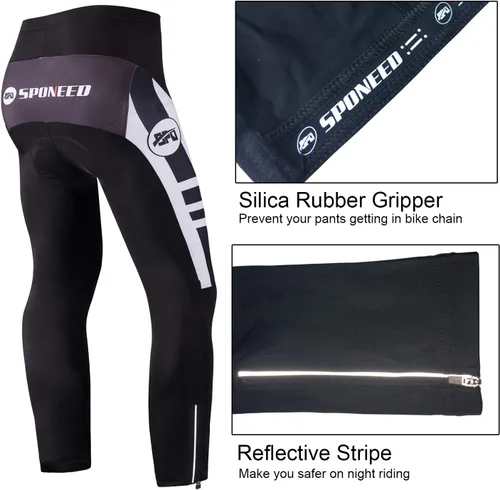 Miniatura 4 de sponeed Ropa de ciclismo para hombre, manga larga, para bicicleta de montaña, camiseta de bicicleta de carretera, pantalones acolchados, trajes