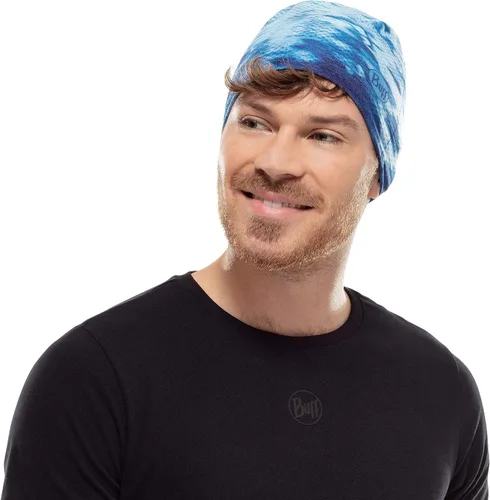 Miniatura 4 de BUFF Adult CoolNet UV Neck Gaiter, Headband & Winter Neck Warmer, Ski Mask & Face Shield, Balaclava, Black & Blue, One