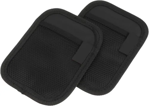 Miniatura 3 de Bolsa de almacenamiento para teléfono móvil para automóvil, 2 unidades, piel sintética, organizador de automóvil, bolsillo de red para asiento