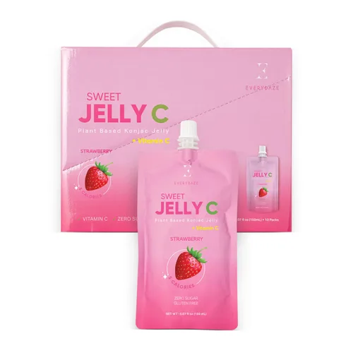 Miniatura 9 de EVERYDAZE Gelatina Dulce Jelly C Konjac Vegana, Sin Gluten, Sin Azúcar, Baja en Calorías Saludable Bebida Frutal Paquete de 10 Bolsas