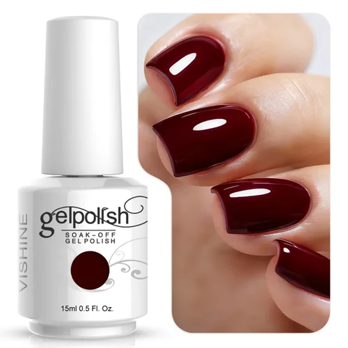 Miniatura 18 de Vishine 15ml de esmalte de uñas en gel blanco lechoso transparente, color desnudo, con acabado de gel de cristal, para quitar con lámpara UV o LED