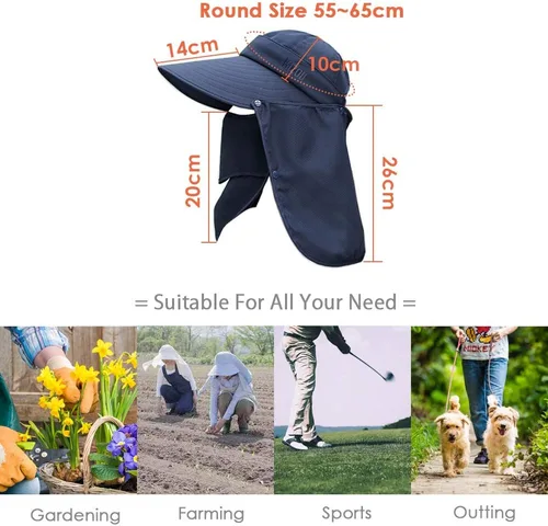 Miniatura 6 de Sombrero de ala ancha – Multifuncional UPF 50 protección cubo pesca sombrero sombrero gorra Rosa