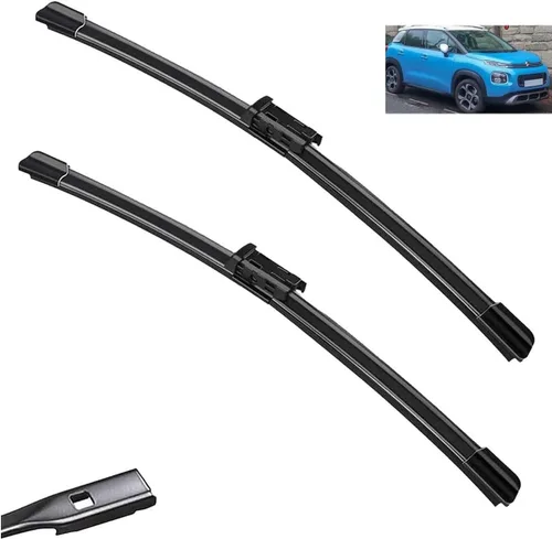 Limpiaparabrisas delantero de automóvil compatible con Citroen C3 Aircross 2017-2023 parabrisas ventana coche lluvia cepillos 26 pulgadas + 16