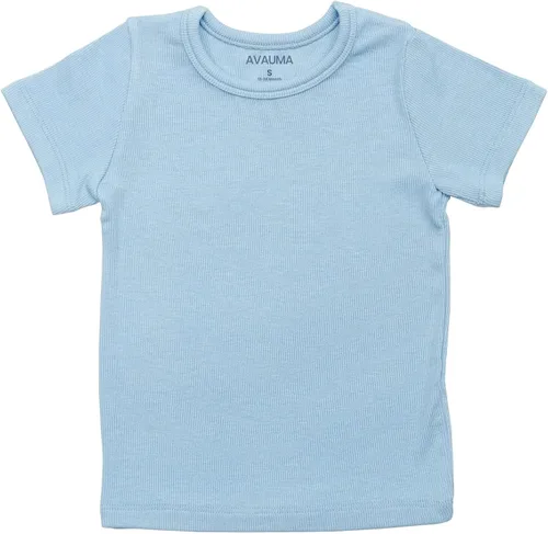 Miniatura 2 de AVAUMA - Conjunto de pijama acanalada para niños y niñas, de ajuste ceñido, para uso diario