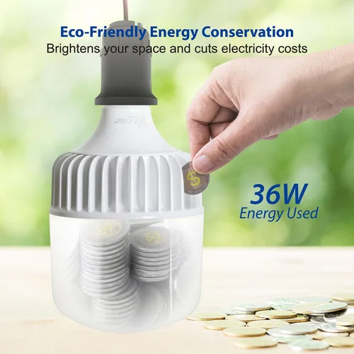 Miniatura 3 de Bombilla LED, 5000 lúmenes, equivalente a 36 W, luz diurna de 5000 K, base E26, 50,000 horas de vida útil, no regulable, solo