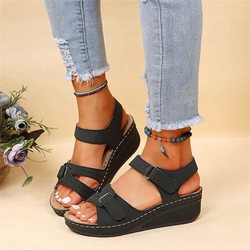 Miniatura 5 de Sandalias ortopédicas para mujer, con soporte para el arco, para caminar, cómodas sandalias ortopédicas de verano con correa trasera