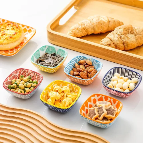 Miniatura 3 de KitchenTour - Juego de 6 cuencos de cerámica para salsa de soja de 3 onzas, cuencos de porcelana para condimentos, ketchup, soja, barbacoa, juego