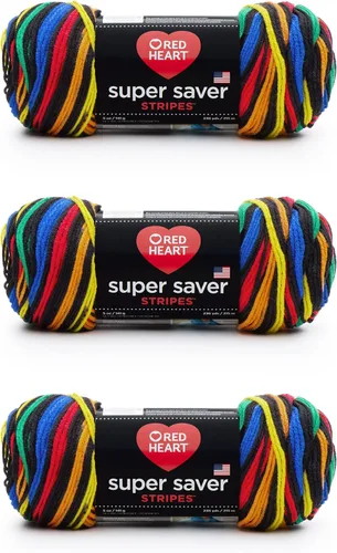 Miniatura 38 de Red Heart Hilo Super Saver, paquete de 3, estampado artístico, 3 unidades Estampado De Artista