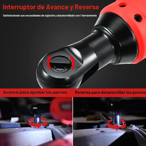 Miniatura 7 de AOBEN Kit de llave de trinquete inalámbrica, trinquete de 3/8 pulgadas, juego de trinquete de potencia eléctrica de 40 pies-libras con gatillo