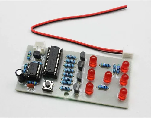 Miniatura 4 de KOOBOOK Kit de tablero de dados electrónico de 2 sets Kit de bricolaje de circuito LED para aprendizaje electrónico