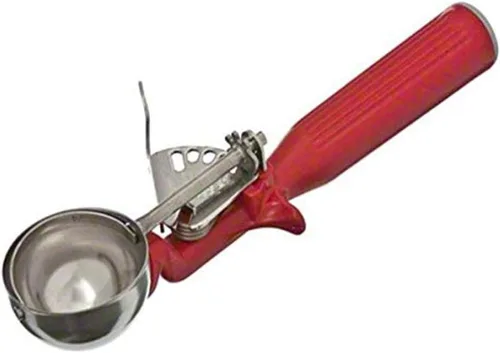 Cuchara de helado Vollrath, acero inoxidable, tamaño 6, Rojo
