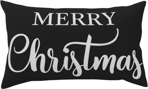 Miniatura 9 de Funda de almohada de invierno con diseño de copo de nieve de Navidad, fundas de almohada lumbares de alce, fundas de cojín rectangulares decorativas