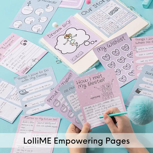 Miniatura 4 de HAPPY LOLLI Mint LolliME - Kit de diario de bricolaje para adolescentes y niñas de 8 a 14 años, regalo de cumpleaños, juego de diario con cerradura
