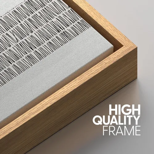 Miniatura 615 de SIGNWIN Lienzo enmarcado para pared, arte con pinceladas de flujo neutro en tonos beige abstractos, ilustraciones, arte moderno, decorativo