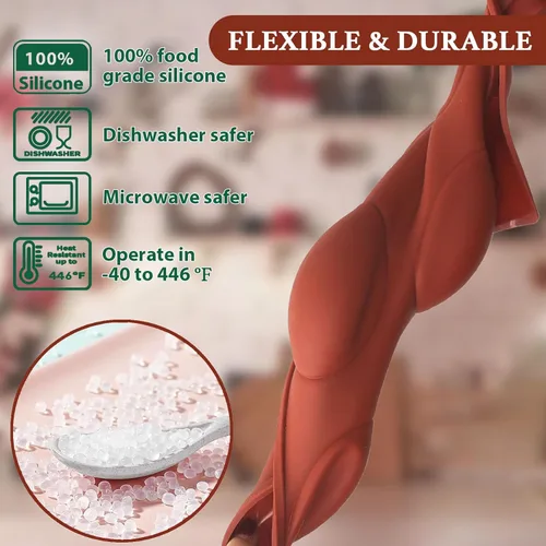 Miniatura 3 de Moldes de bomba de cacao para chocolate caliente, silicona hemisferio de 2.5 pulgadas, paquete de 3, molde semicircular, 6 cavidades, circular, sin
