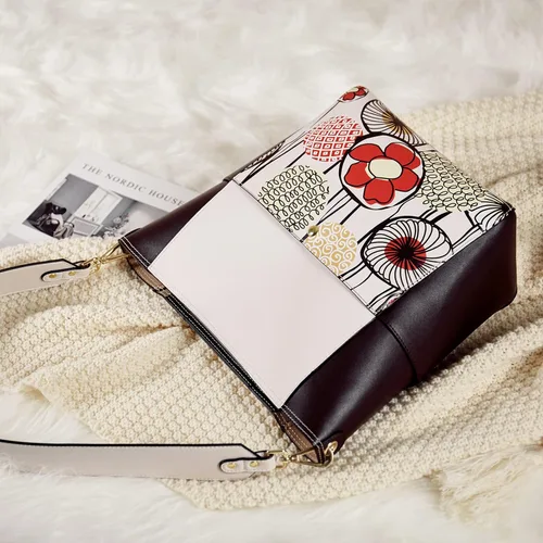 Miniatura 47 de BROMEN Bolsa Hobo para mujer, diseñada con cuero vegano, de hombro, bandolera