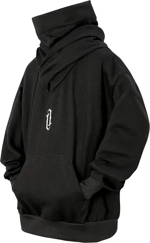 Miniatura 8 de Niepce Inc Streetwear - Sudadera con capucha pesada de gran tamaño con polaina para el cuello