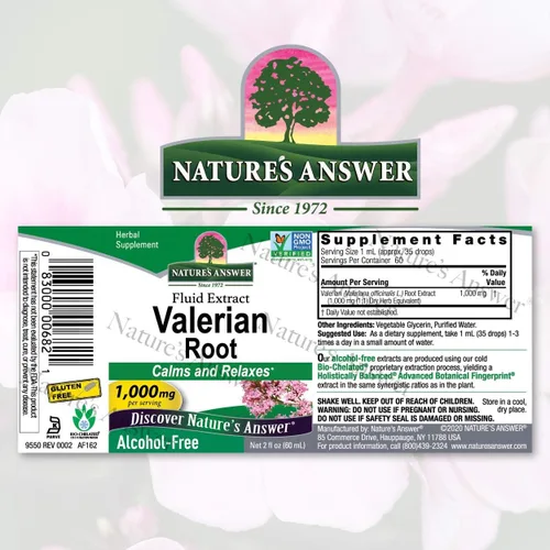 Miniatura 2 de Nature's Answer Extracto de raíz de valeriana de 2 onzas, sin alcohol, sin gluten, kosher, sin OMG, fabricado en Estados Unidos, apoyo calmante
