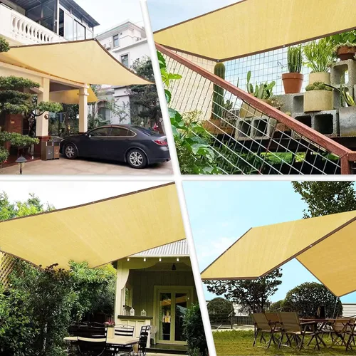 Miniatura 6 de Paño de sombra – Pergola 90% tela de sombra para exteriores con ojales para pérgola, patio, glorieta, terraza, jardín, porche, trigo (3 x 6 pies)