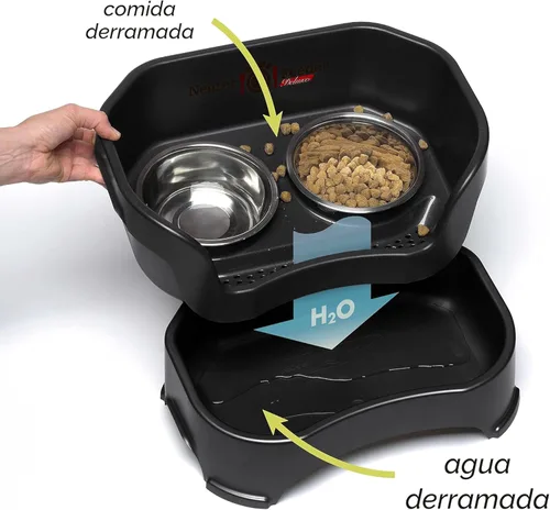 Miniatura 3 de Neater Feeder Deluxe - Soporte de tazón elevado para perro grande, antidesorden y antiderrames, de Estados Unidos, extensiones en las patas, juego
