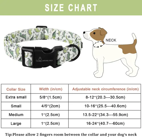 Miniatura 6 de Aring Pet Collar de algodón, ligero y ajustable, con hebilla de liberación rápida para perros pequeños, medianos y grandes, para cachorros, XS