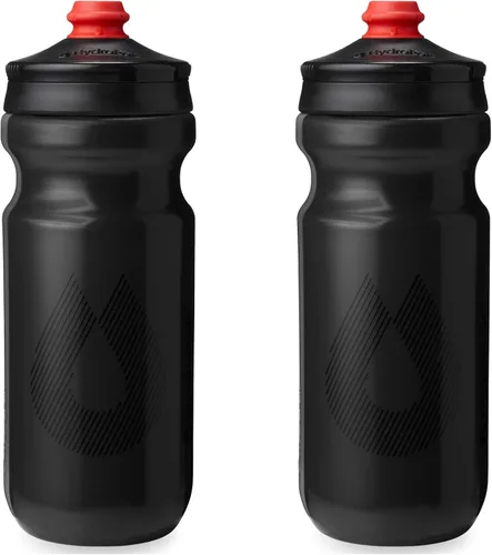 HydraPak Breakaway Surge - Botella de agua ligera para bicicleta, paquete de 2 (20 onzas, 25 onzas, 30 onzas), botella de alto flujo, ciclismo y