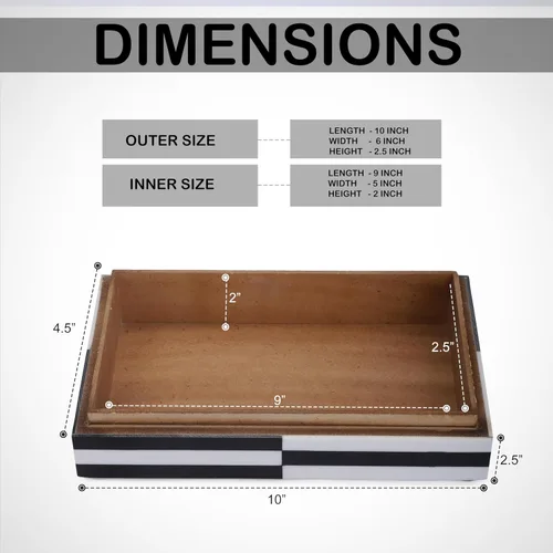 Miniatura 6 de Caja de almacenamiento de joyas con ilusión 3D en blanco y negro, organizador geométrico decorativo para aretes, collares y recuerdos, caja
