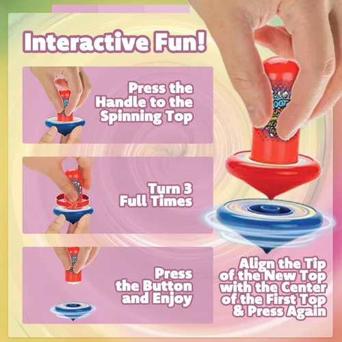 Miniatura 4 de IPIDIPI TOYS Spineez Trompos Giratorios Apilables para Niños – Juego de 3, 15 Piezas Juguetes Giratorios OVNI – Ideales Rellenos de Media de Navidad