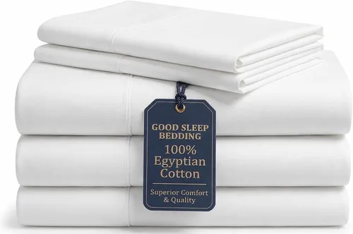 Miniatura 31 de Good Sleep Bedding Juego de sábanas divididas tamaño King para cama ajustable, sábanas de lujo, algodón egipcio, juego de sábanas de 5 piezas